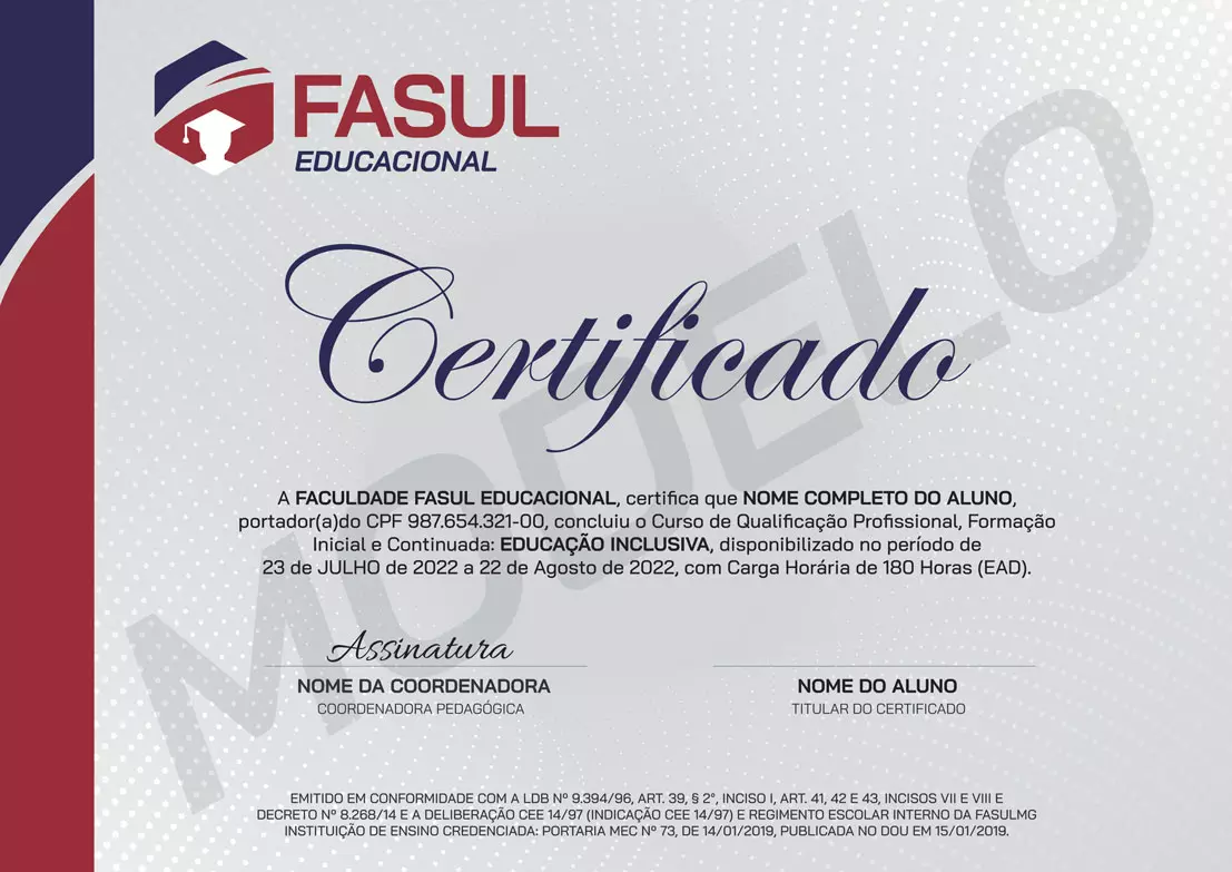 CURSO ONLINE COM CERTIFICADO - Certificado FasulMG